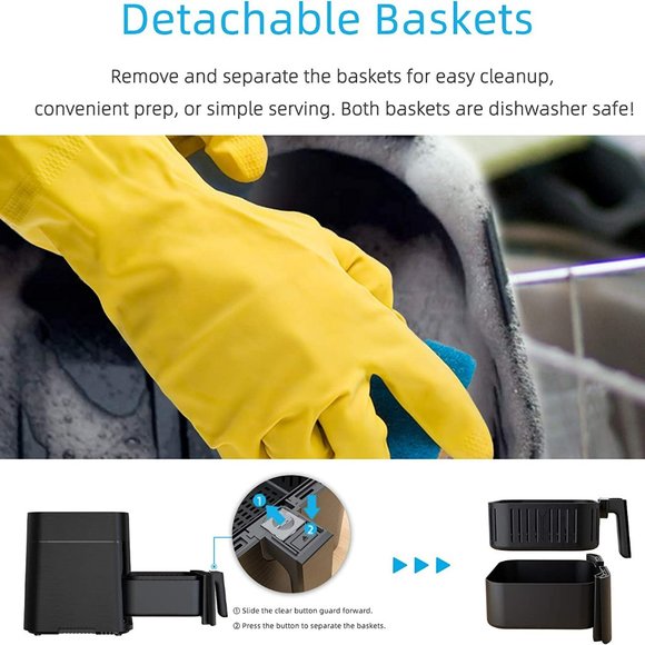 Kuppet Air Fryer w/ 6 Presets 1700W - Black Stainless Steel - Picture 8 of 8